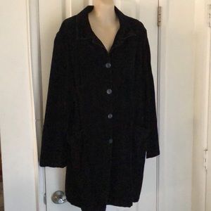 JJill Blk Courdoroy XL jacket ExC Cond